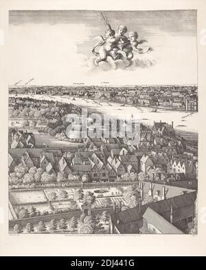 Von Hollar's `View of London', 1647. (Blatt II), Druck eines unbekannten Künstlers, zwanzigstes Jahrhundert, nach Wenzel Hollar, 1607–1677, Böhmisch, 1907, Reproduktion Stockfoto